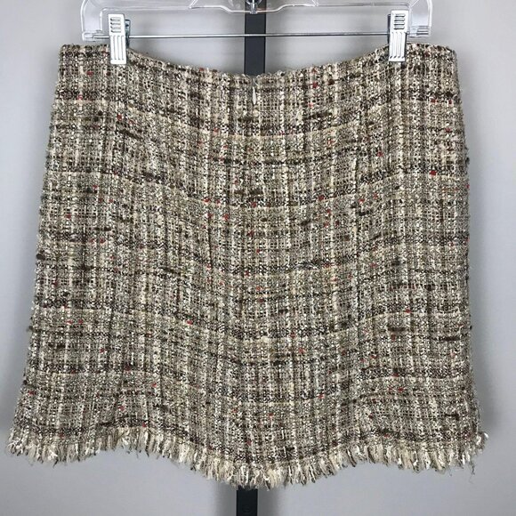 Avenue Montaigne Boucle Mini Skirt Gold‎ Waist 34" - Picture 1 of 4